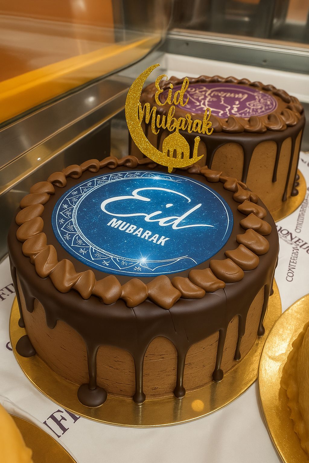 Tarta Eid Mubarak – Chocolate, Trufa y Nata - Imagen 1