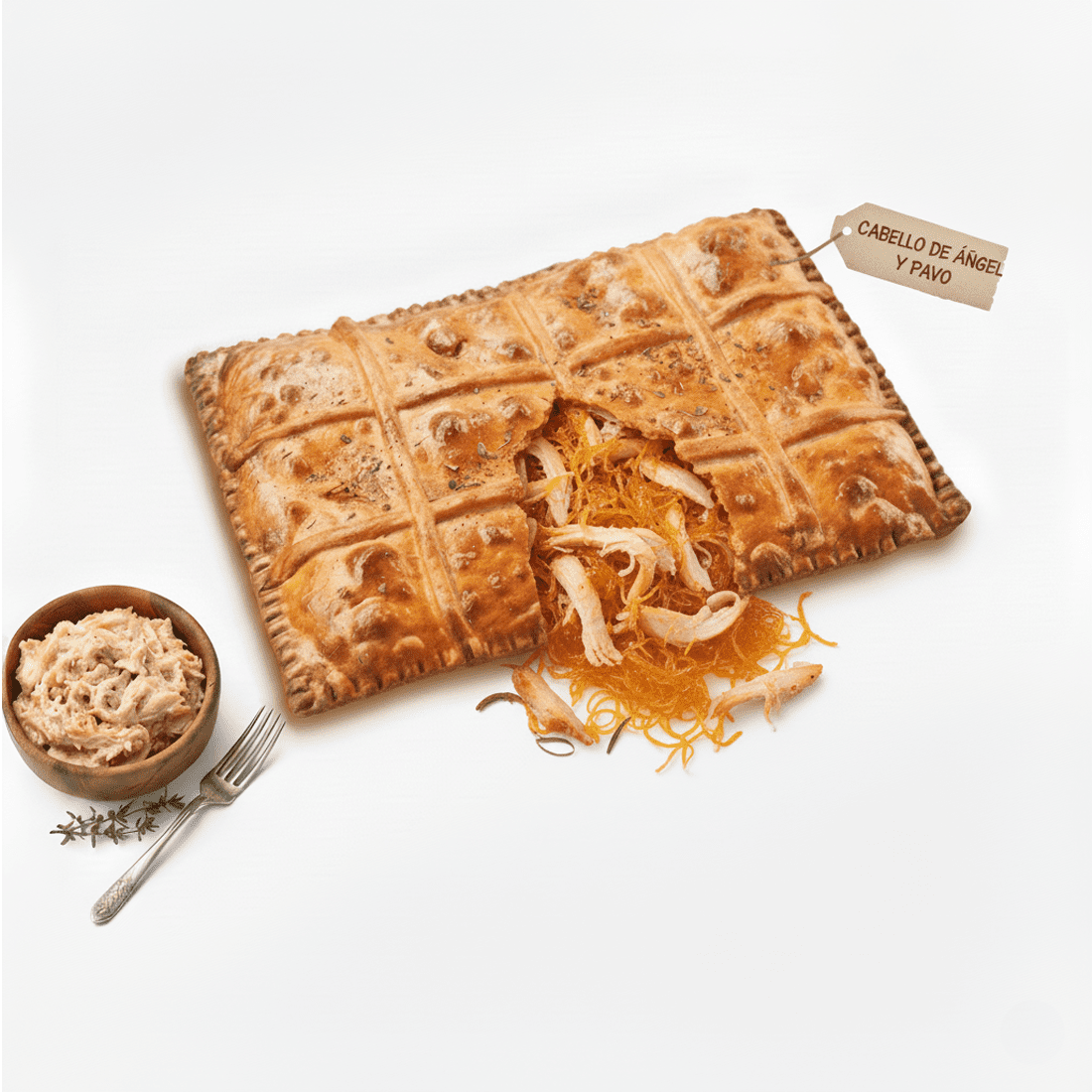 Empanada cabello de ángel y pavo - Imagen 1